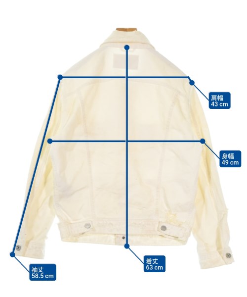 DIESEL（ディーゼル）デニムジャケット 白 サイズ:XS メンズ/2200663824045
