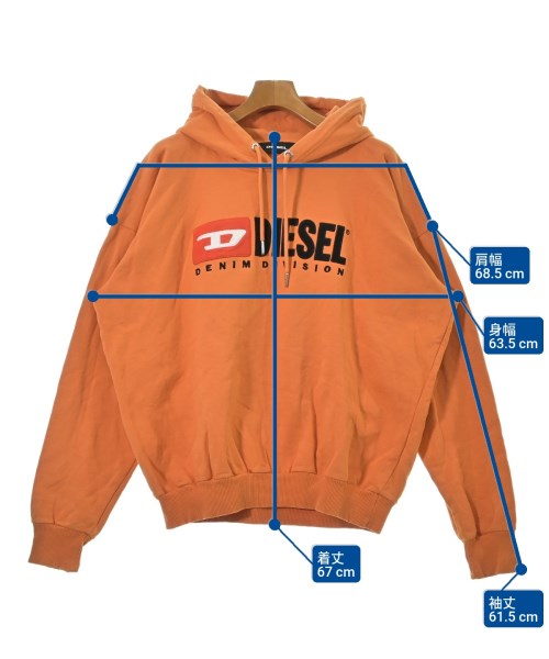 DIESEL（ディーゼル）パーカー オレンジ サイズ:XL メンズ/2200664036034