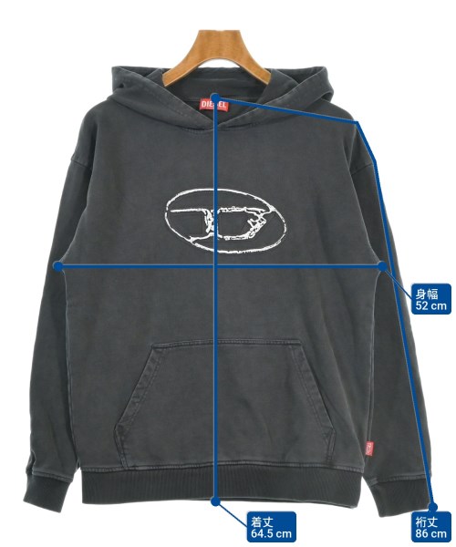 DIESEL（ディーゼル）パーカー グレー サイズ:XS メンズ/2200667996021