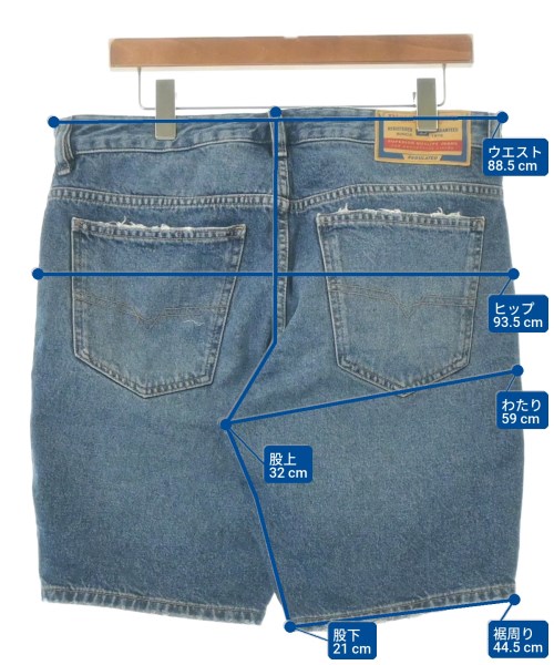 DIESEL（ディーゼル）ショートパンツ 青 サイズ:32(L位) メンズ/2200667996083