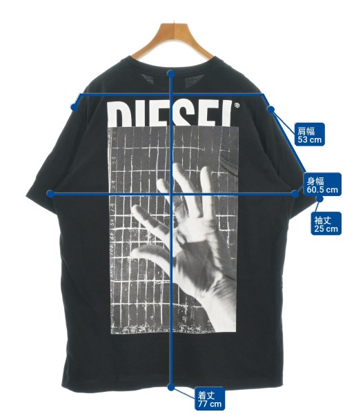 DIESEL（ディーゼル）Tシャツ・カットソー 黒 サイズ:XXXL メンズ/2200731747054