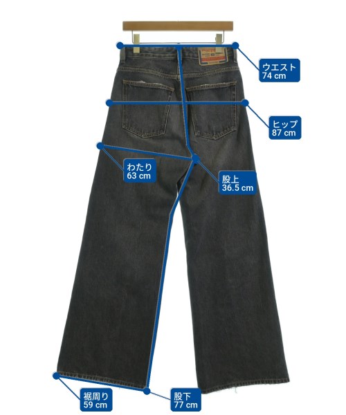 DIESEL（ディーゼル）デニムパンツ 黒 サイズ:26(XXS位) メンズ/2200735123076