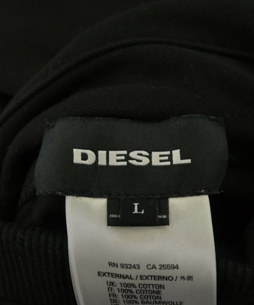 DIESEL（ディーゼル）パーカー 黒 サイズ:L メンズ/2200717137176
