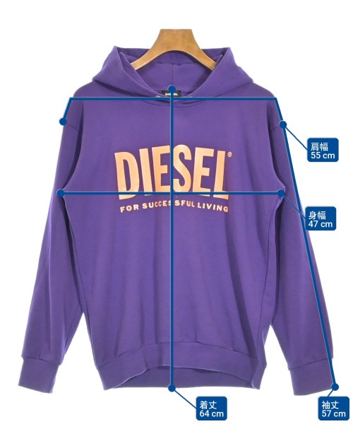 DIESEL（ディーゼル）パーカー 紫 サイズ:-(L位) メンズ/2200718409111