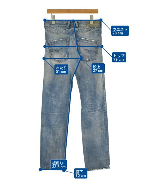 DIESEL（ディーゼル）デニムパンツ 青 サイズ:29(S位) メンズ/2200723023029