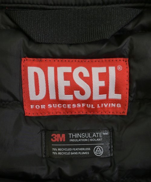 DIESEL（ディーゼル）ダウンジャケット/ダウンベスト 黒 サイズ:48(L位) メンズ/2200723248019
