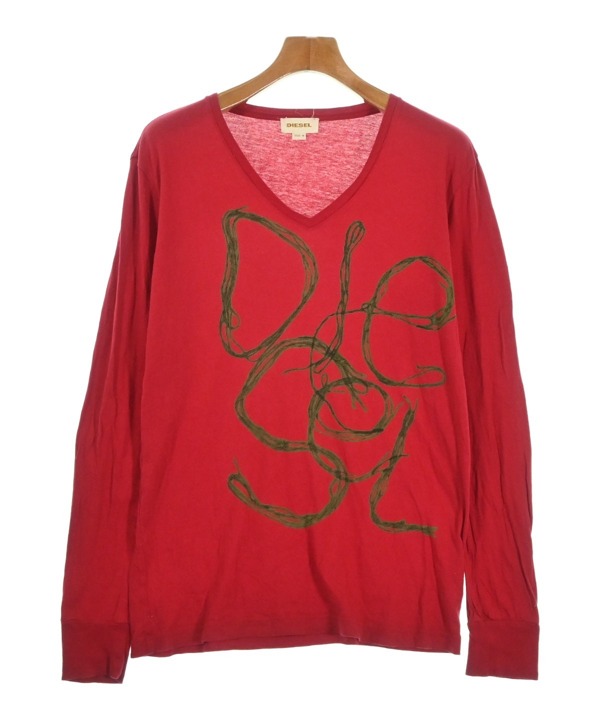 Diesel カットソー 赤タグ DIESEL（ディーゼル）Tシャツ・カットソー 赤 サイズ:M メンズ
