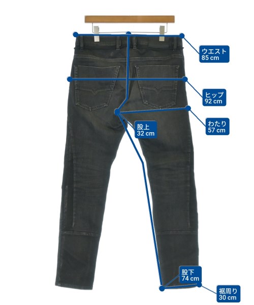DIESEL（ディーゼル）デニムパンツ 黒 サイズ:30(M位) メンズ/2200684828046