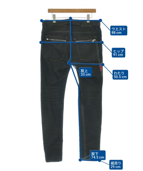 DIESEL（ディーゼル）デニムパンツ 黒 サイズ:32(L位) メンズ/2200684828053
