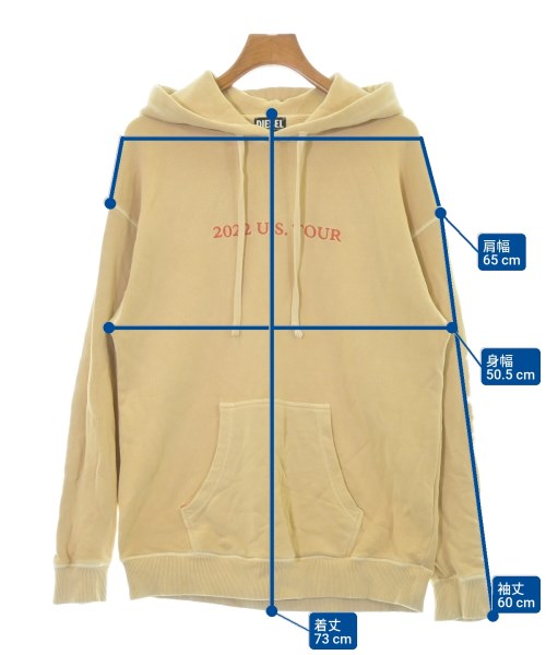 DIESEL（ディーゼル）パーカー ベージュ サイズ:XS メンズ/2200690451115