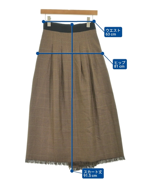 Rouge vif（ルージュヴィフ）ロング・マキシ丈スカート 茶 サイズ:36(S位) レディース/2200622881065