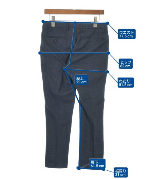 MICHEL KLEIN HOMME（ミッシェルクランオム）クロップドパンツ 紺 サイズ:44(S位) メンズ/2200716303176