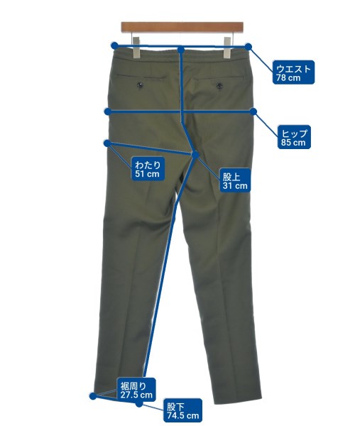 MICHEL KLEIN HOMME（ミッシェルクランオム）スラックス カーキ サイズ:-(M位) メンズ/2200704383081