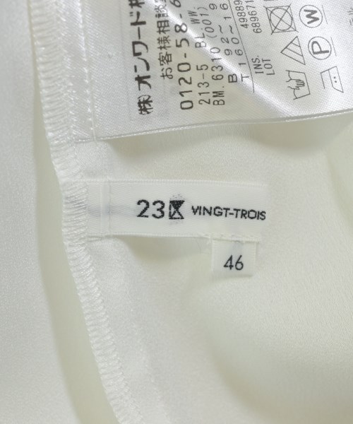 23区（ニジューサンク）カジュアルシャツ 白 サイズ:46(XXL位) レディース/2200628177209