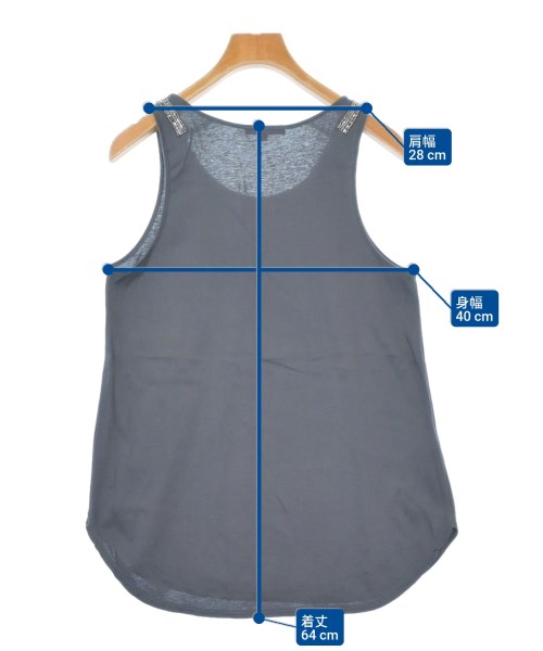 23区（ニジューサンク）タンクトップ グレー サイズ:44(L位) レディース/2200624076070