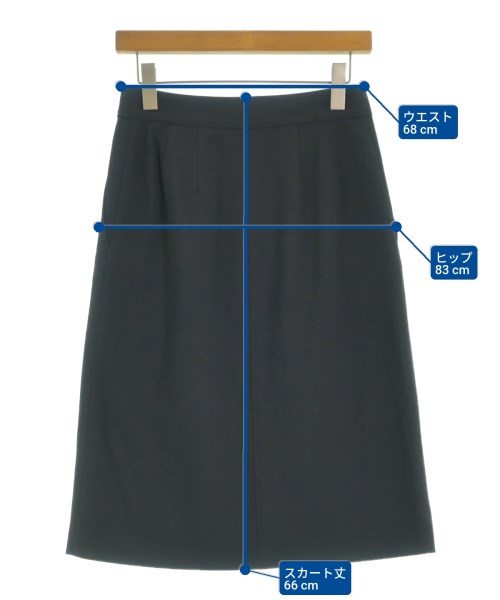 23区（ニジューサンク）ひざ丈スカート 紺 サイズ:36(S位) レディース/2200625391097