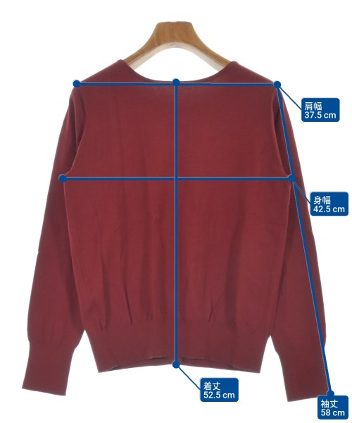 23区（ニジューサンク）カーディガン 赤 サイズ:38(M位) レディース/2200633845025