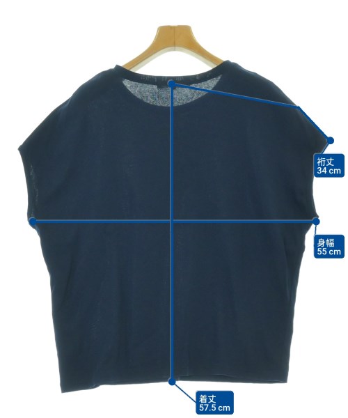 23区（ニジューサンク）Tシャツ・カットソー 紺 サイズ:46(XL位) レディース/2200691991030