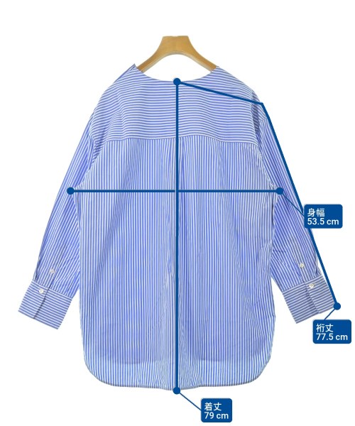 23区（ニジューサンク）ブラウス 青 サイズ:48(XL位) レディース/2200691991047