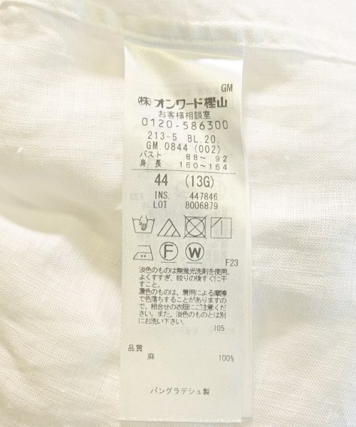 23区（ニジューサンク）カジュアルシャツ 白 サイズ:44(L位) レディース/2200701205034