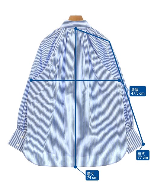 23区（ニジューサンク）カジュアルシャツ 青 サイズ:38(M位) レディース/2200658439063