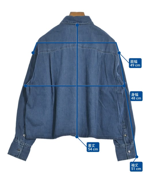 23区（ニジューサンク）カジュアルシャツ 青 サイズ:38(M位) レディース/2200628228079