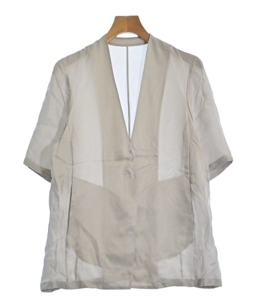 23区(ニジューサンク)ノーカラージャケット ベージュ サイズ:38(M位)/2200638904031