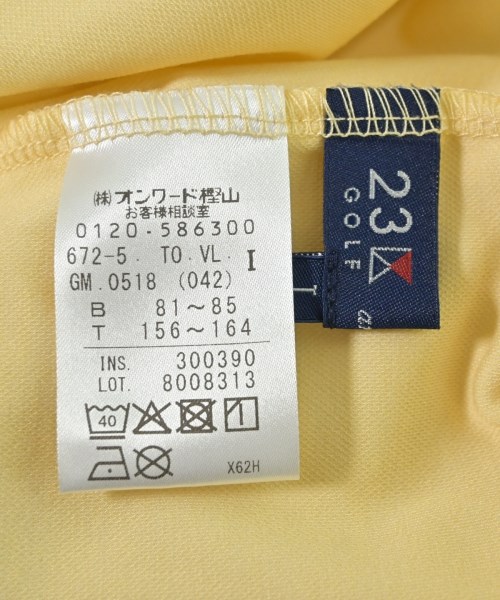 23区（ニジューサンク）Tシャツ・カットソー 黄 サイズ:1(S位) レディース/2200701650049