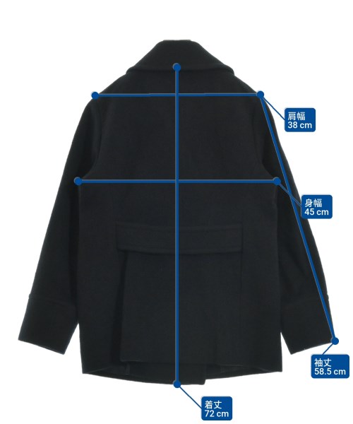 23区（ニジューサンク）ピーコート 紺 サイズ:38(M位) レディース/2200660251011