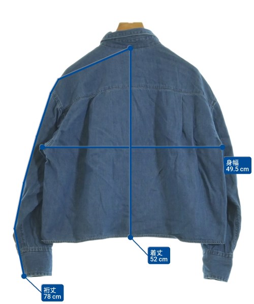 23区（ニジューサンク）カジュアルシャツ 青 サイズ:38(M位) レディース/2200663221042