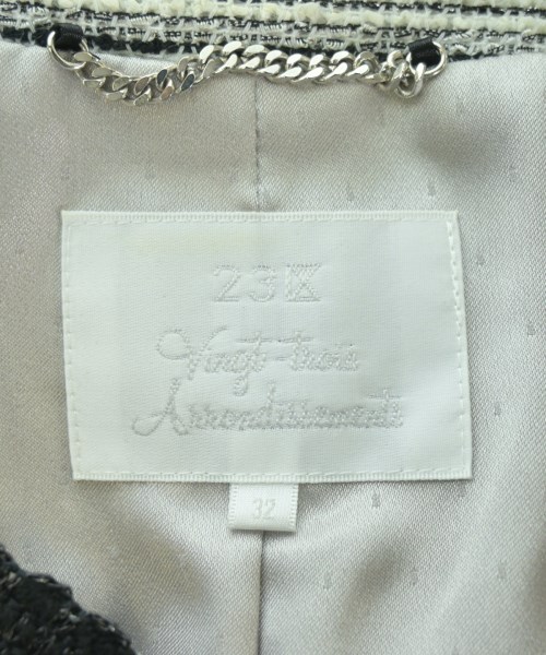 23区（ニジューサンク）ノーカラージャケット 白 サイズ:32(XS位) レディース/2200669289183