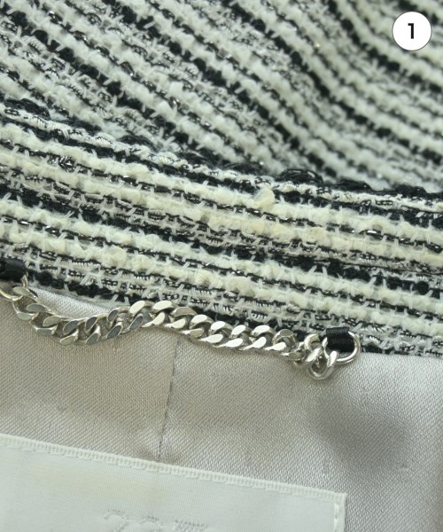 23区（ニジューサンク）ノーカラージャケット 白 サイズ:32(XS位) レディース/2200669289183