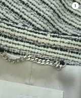 23区（ニジューサンク）ノーカラージャケット 白 サイズ:32(XS位) レディース/2200669289183