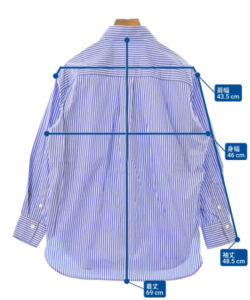 23区（ニジューサンク）カジュアルシャツ 青 サイズ:32(XS位) レディース/2200665136160