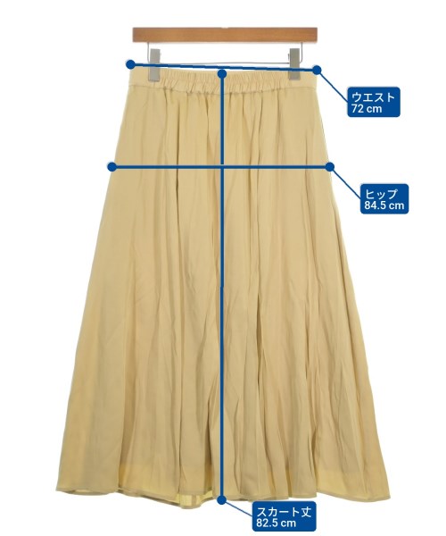 23区（ニジューサンク）ロング・マキシ丈スカート 黄 サイズ:44(L位) レディース/2200669113082