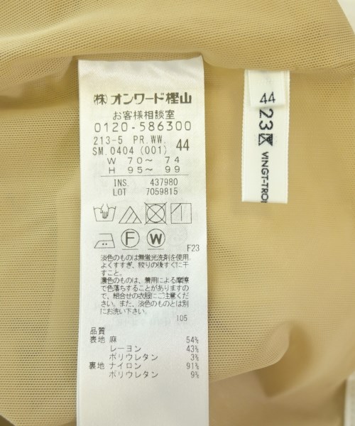 23区（ニジューサンク）スラックス 白 サイズ:44(L位) レディース/2200735903098