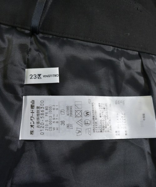 23区（ニジューサンク）スラックス 黒 サイズ:36(S位) レディース/2200713994056