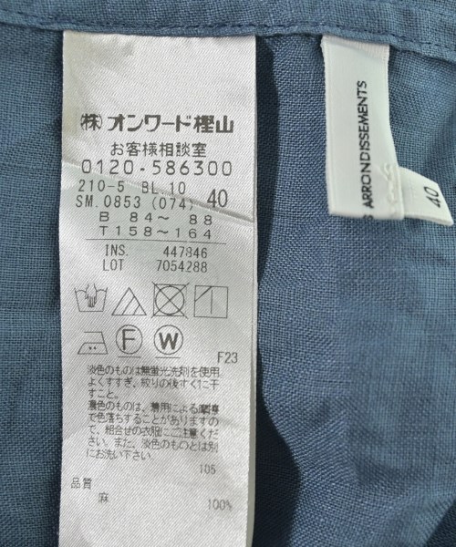 23区（ニジューサンク）ブラウス 青 サイズ:40(M位) レディース/2200723834052