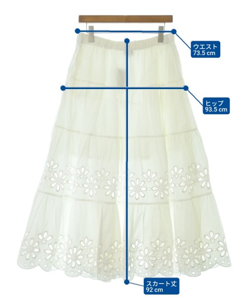 kate spade new york（ケイトスペードニューヨーク）ロング・マキシ丈スカート 白 サイズ:M レディース/2200698776012