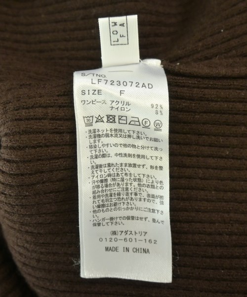 LOWRYS FARM（ローリーズファーム）ワンピース 茶 サイズ:F レディース/2200700011070