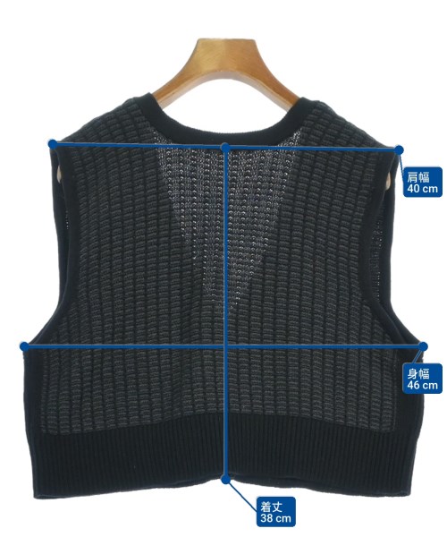 LOWRYS FARM（ローリーズファーム）ベスト 黒 サイズ:F レディース/2200666100030