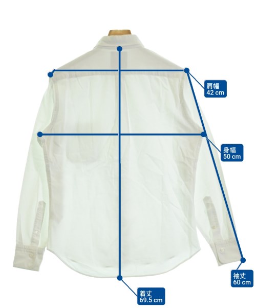 LAPIS BEAMS（ラピスビームス）カジュアルシャツ 白 サイズ:M メンズ/2200669245042