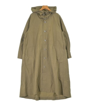 pas de calais ベージュジャケット 36 pas de calais（パドカレ） *コットンリネンコート*36綿麻ベージュ