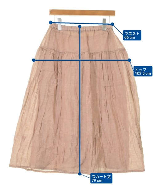pas de calais（パドカレ）ロング・マキシ丈スカート ピンク サイズ:36(S位) レディース/2200626888084