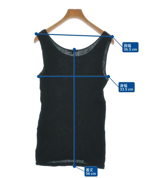 pas de calais（パドカレ）タンクトップ 黒 サイズ:36(S位) レディース/2200632648092