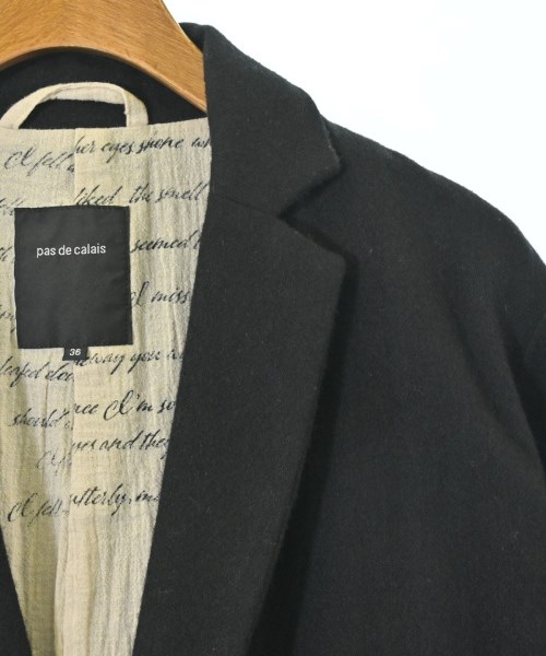 pas de calais（パドカレ）テーラードジャケット 黒 サイズ:36(S位) レディース/2200634207020