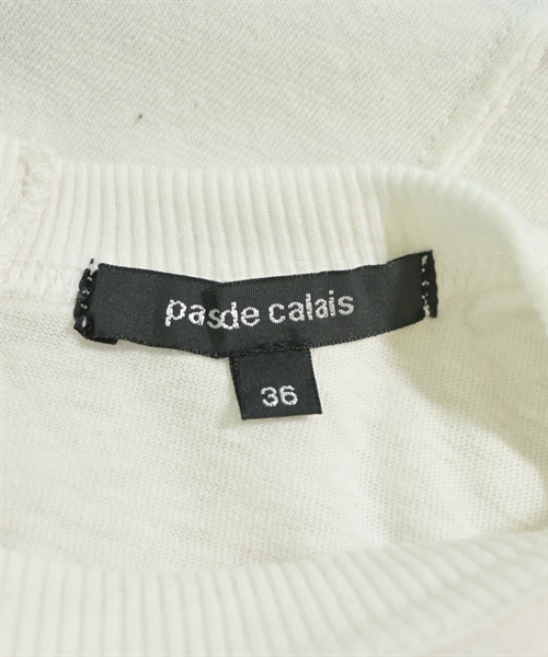 pas de calais（パドカレ）Tシャツ・カットソー 白 サイズ:36(S位) レディース/2200612571150