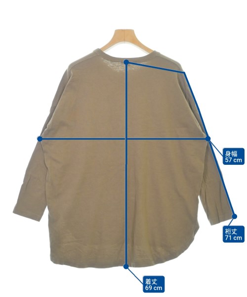 pas de calais（パドカレ）Tシャツ・カットソー 茶 サイズ:36(S位) レディース/2200612178083