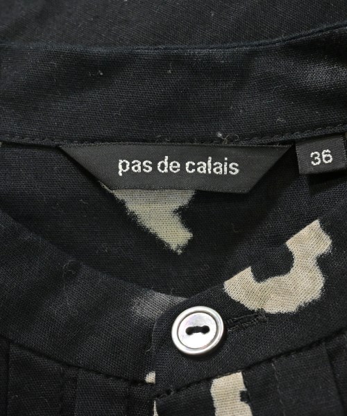 pas de calais（パドカレ）シャツワンピース 黒 サイズ:36(S位) レディース/2200669072013