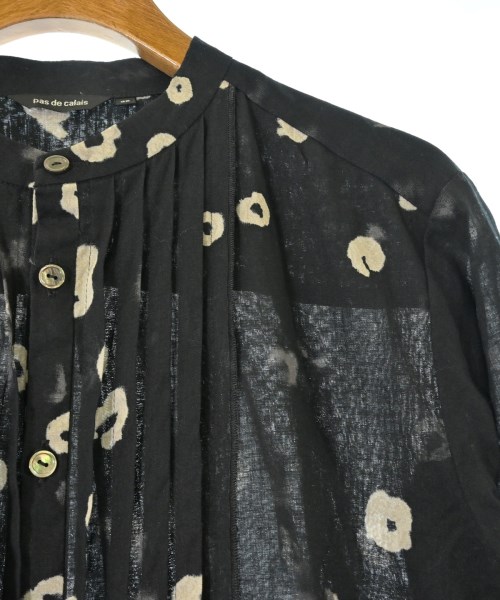 pas de calais（パドカレ）シャツワンピース 黒 サイズ:36(S位) レディース/2200669072013